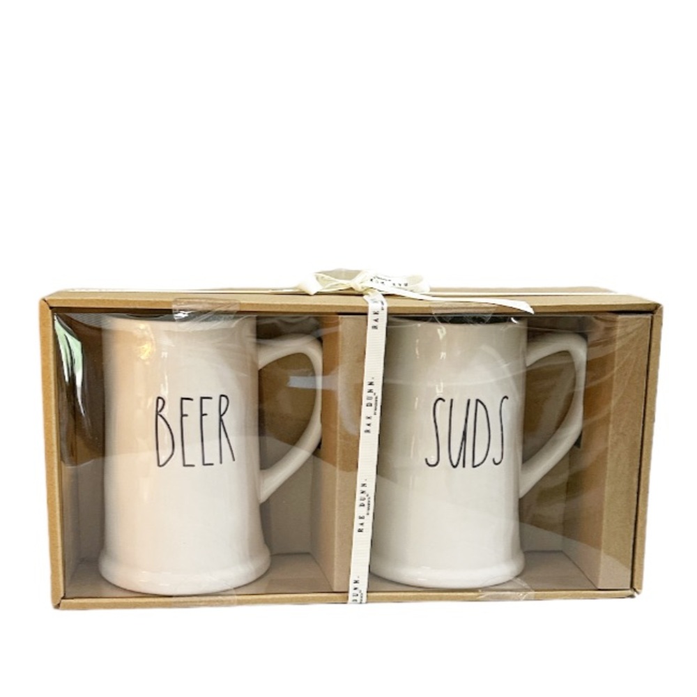 NEW Rae Dunn BEER & SUDS Stein Set 🍻🍻